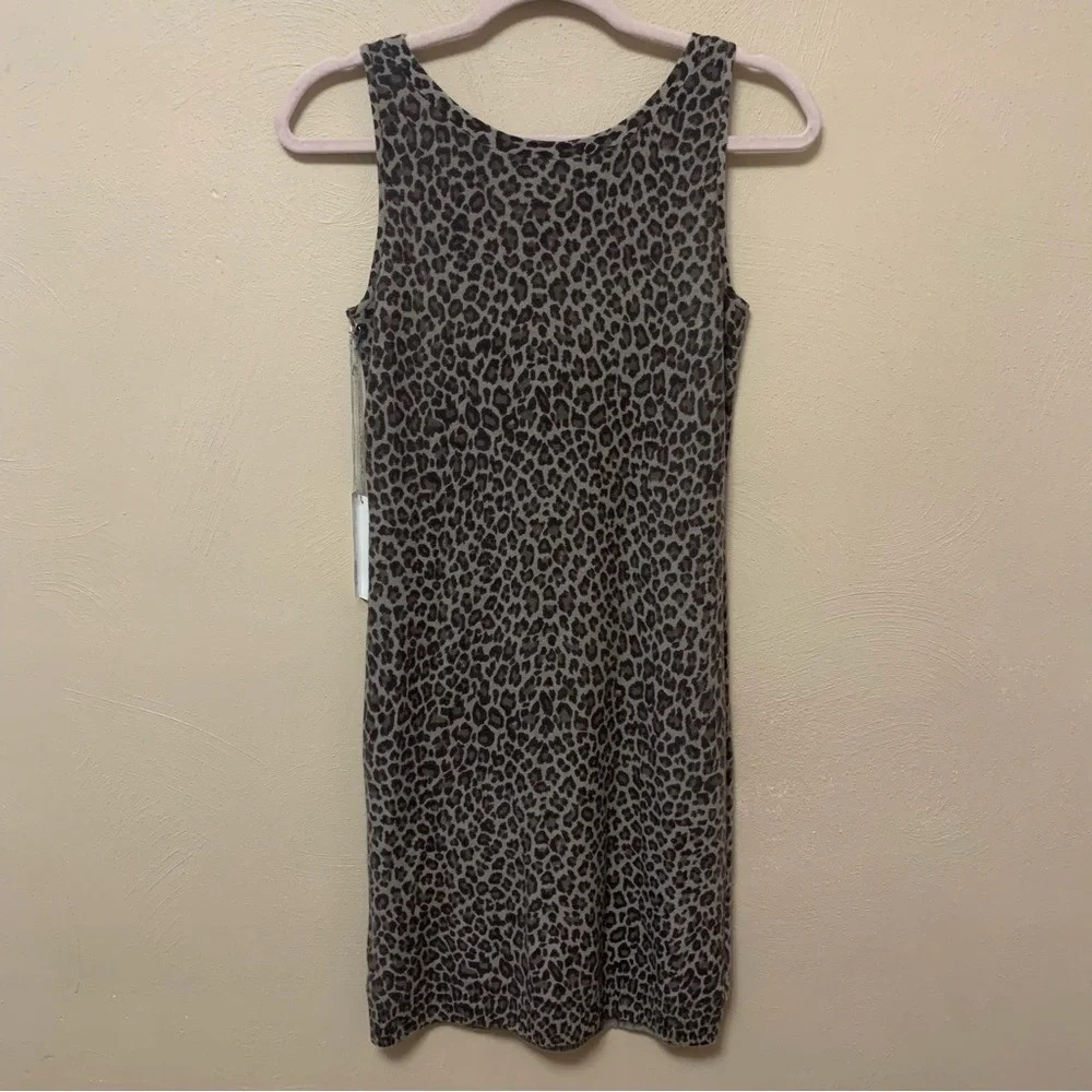 White + Warren Cashmere Leopard Dress - Picture 5 of 7